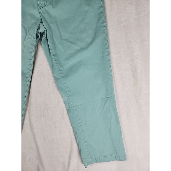 Polo Ralph Lauren Flat Front Cotton Green Chino Khaki Pants Classic Fit W30xL26 - Picture 4 of 15